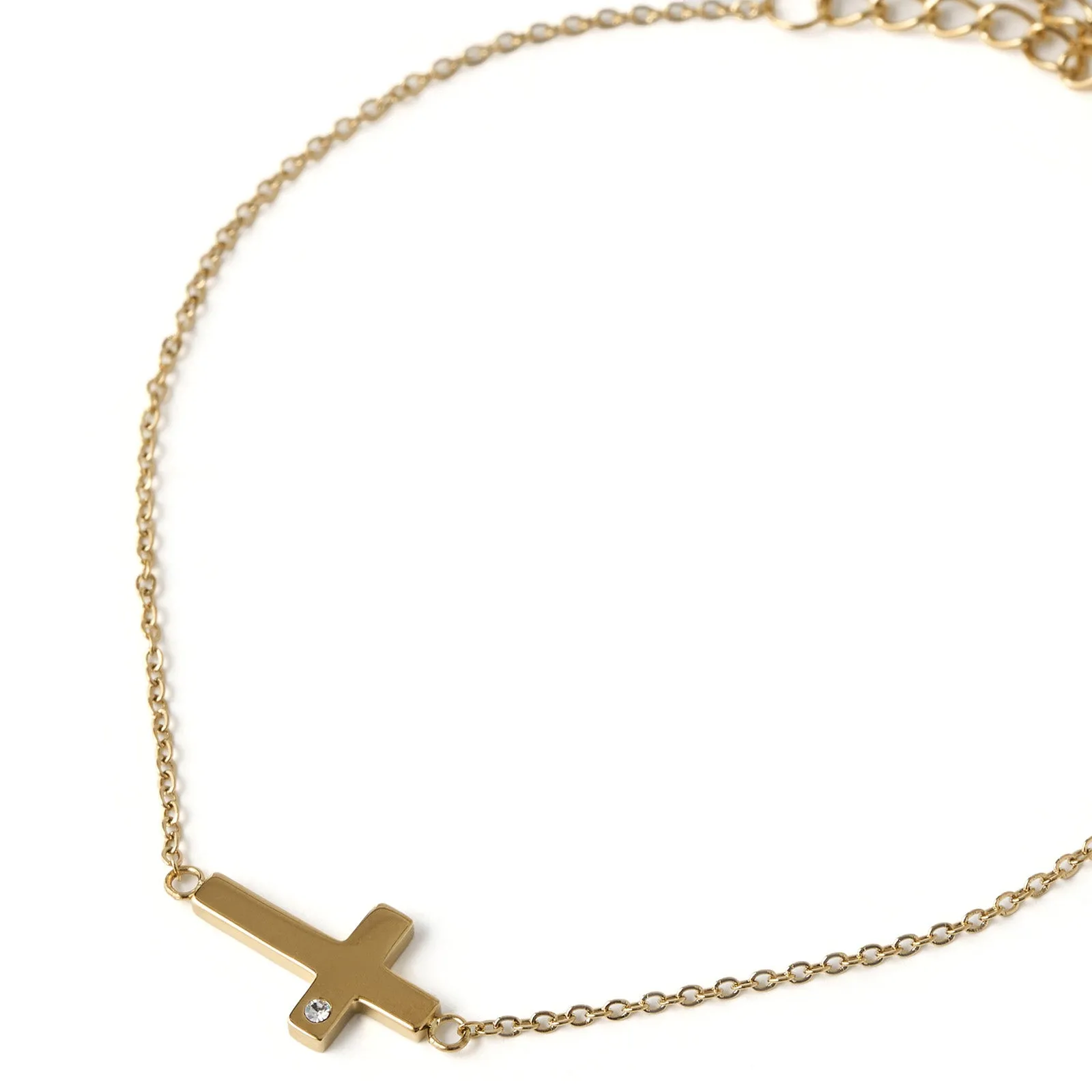 Cross Charm Gold Bracelet sold by Arms Of Eve product image thumbnail 3