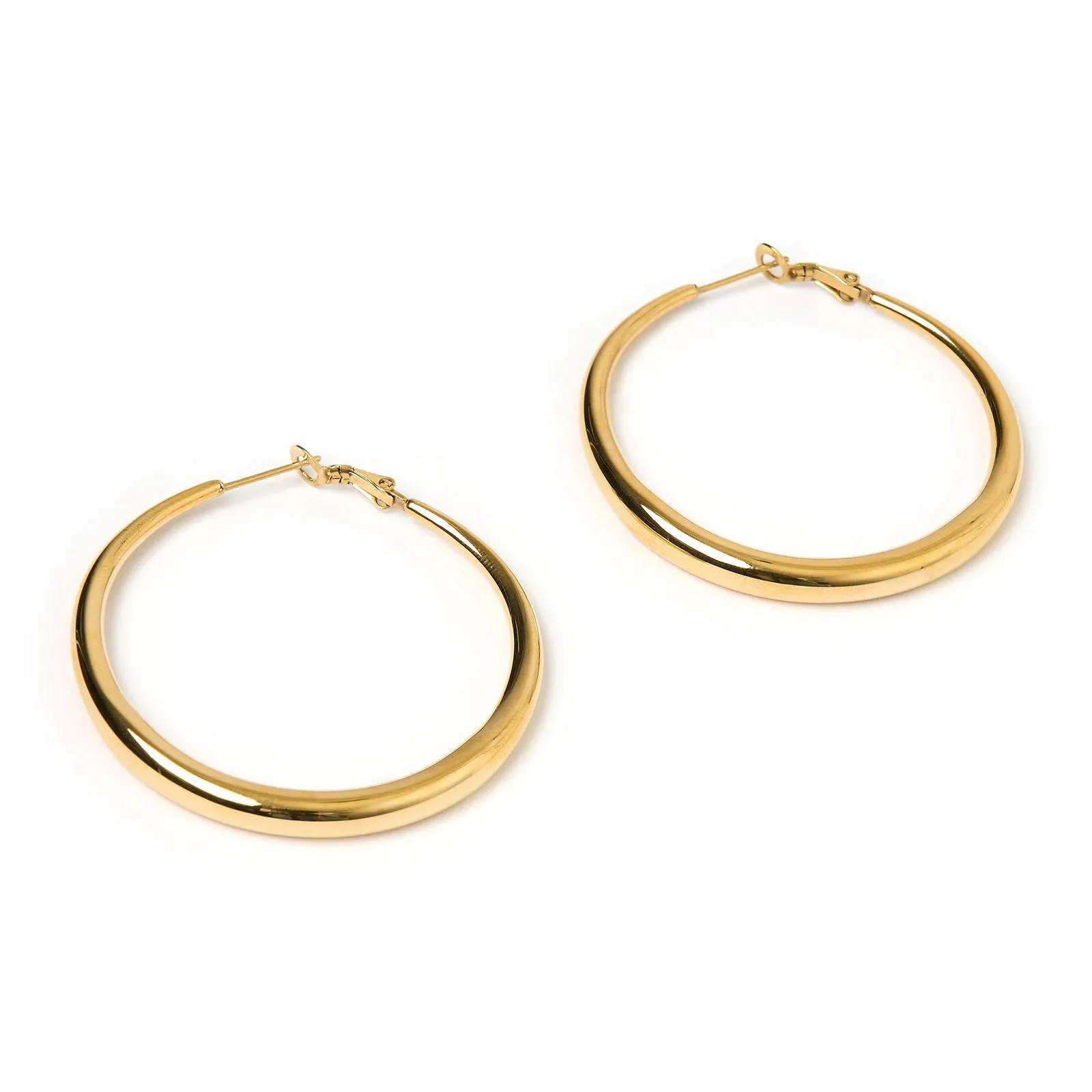 Riley Gold Hoop Earrings - Large sold by Arms Of Eve
