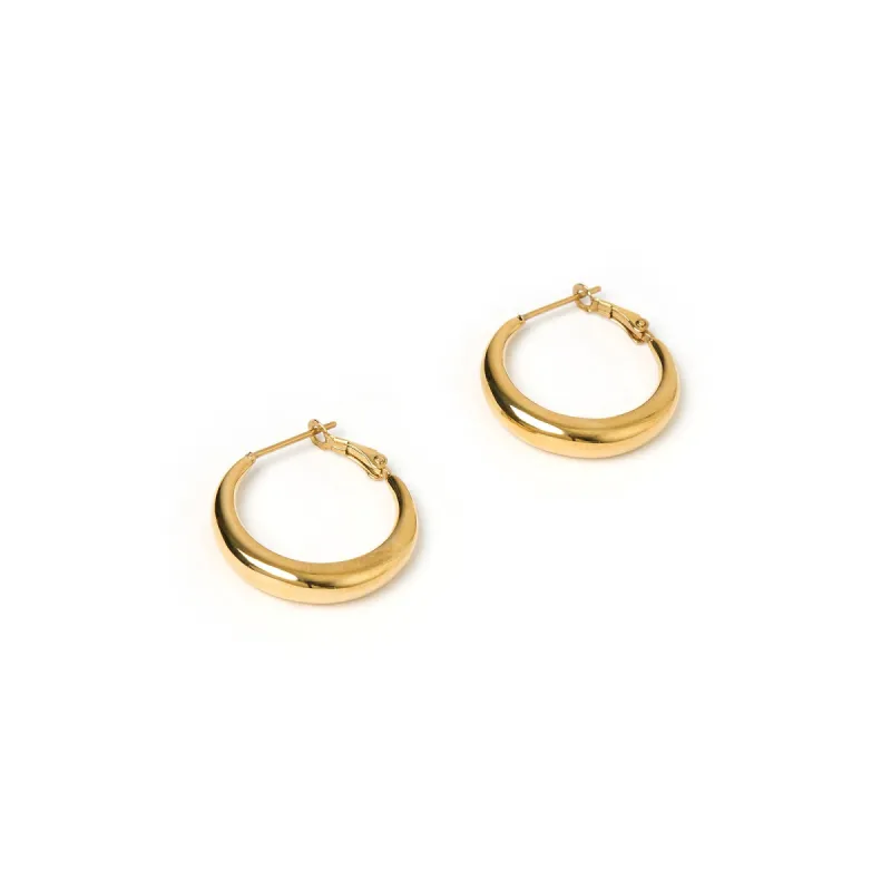 Riley Gold Hoop Earrings - Small sold by Arms Of Eve