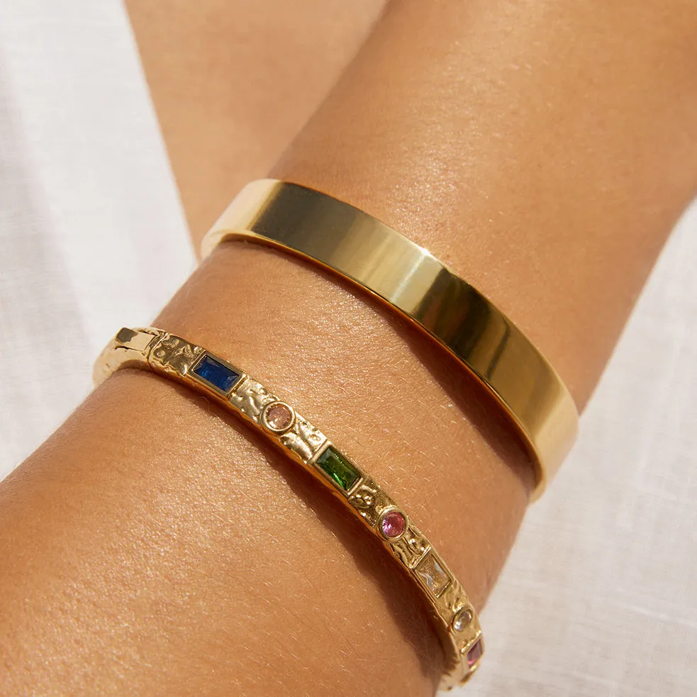 Melrose Gold Cuff Bracelet - Multi sold by Arms Of Eve product image thumbnail 4