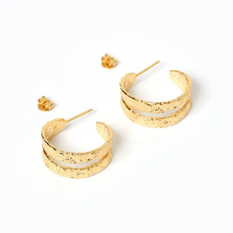 Elodi Gold Hoop Earrings sold by Arms Of Eve