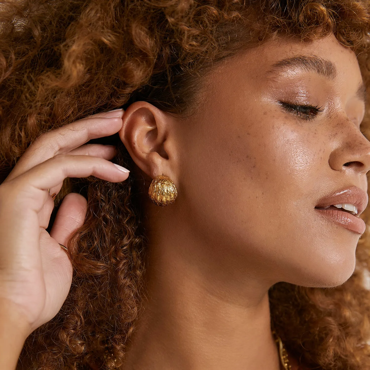 Sabine Gold Earrings sold by Arms Of Eve product image thumbnail 5