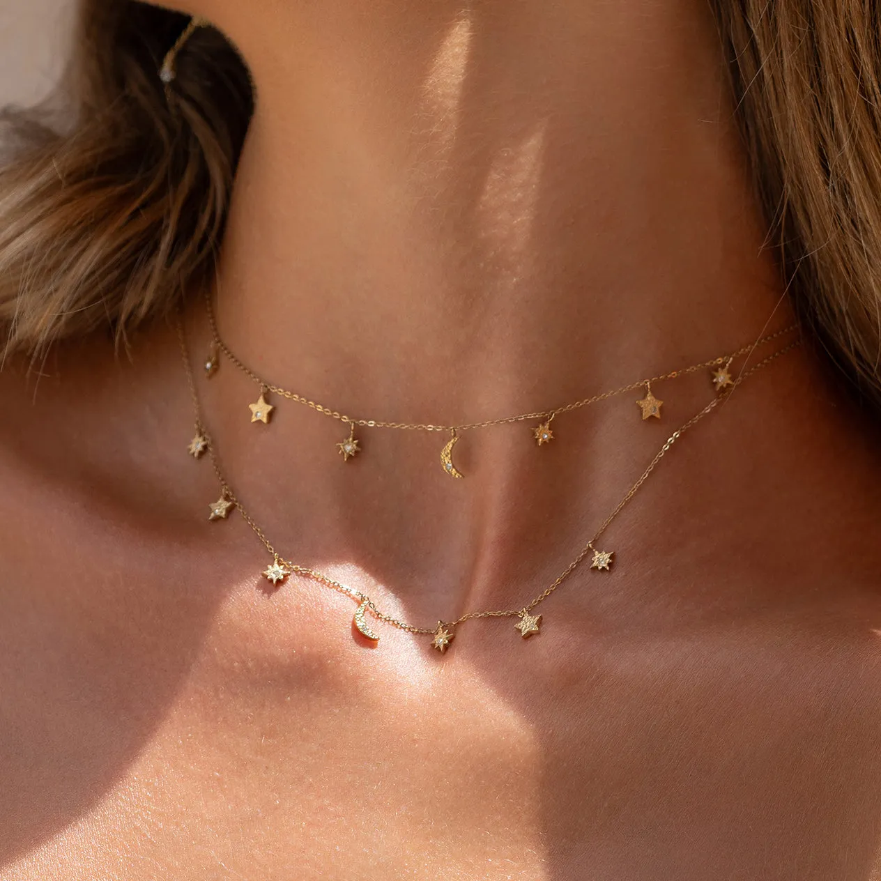 Moondust Gold Charm Necklace sold by Arms Of Eve product image thumbnail 3