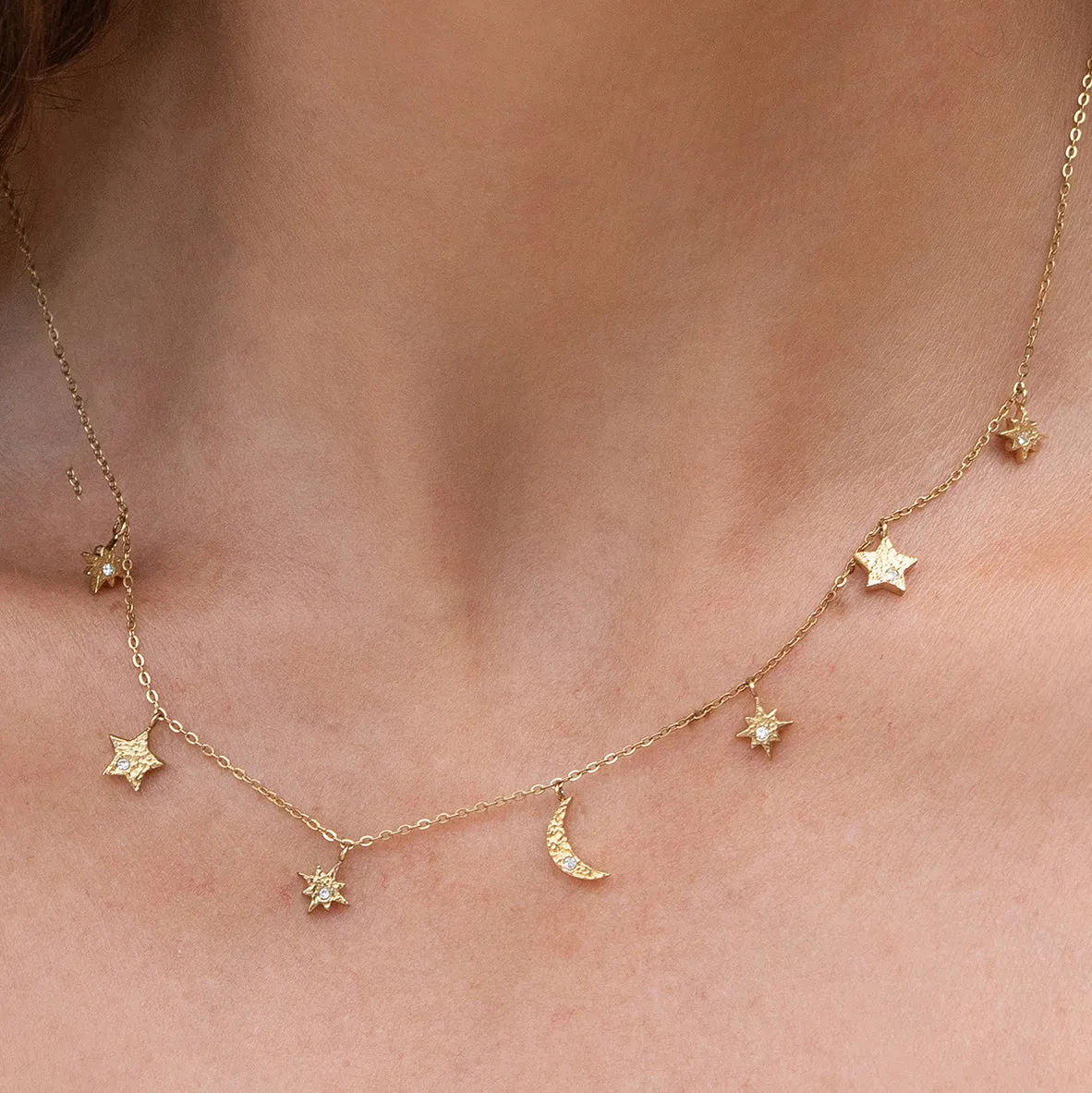 Moondust Gold Charm Necklace sold by Arms Of Eve product image thumbnail 2