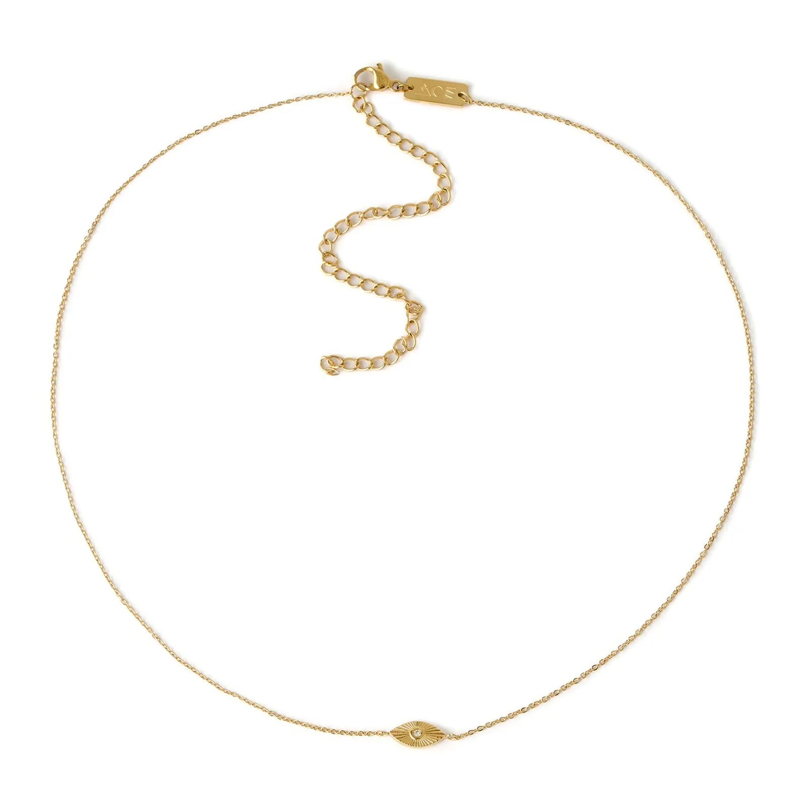 Evil Eye Gold Necklace sold by Arms Of Eve product image thumbnail 5