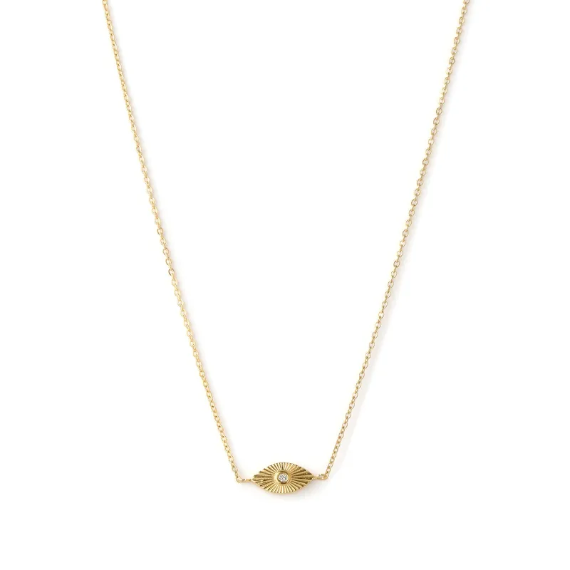 Evil Eye Gold Necklace sold by Arms Of Eve