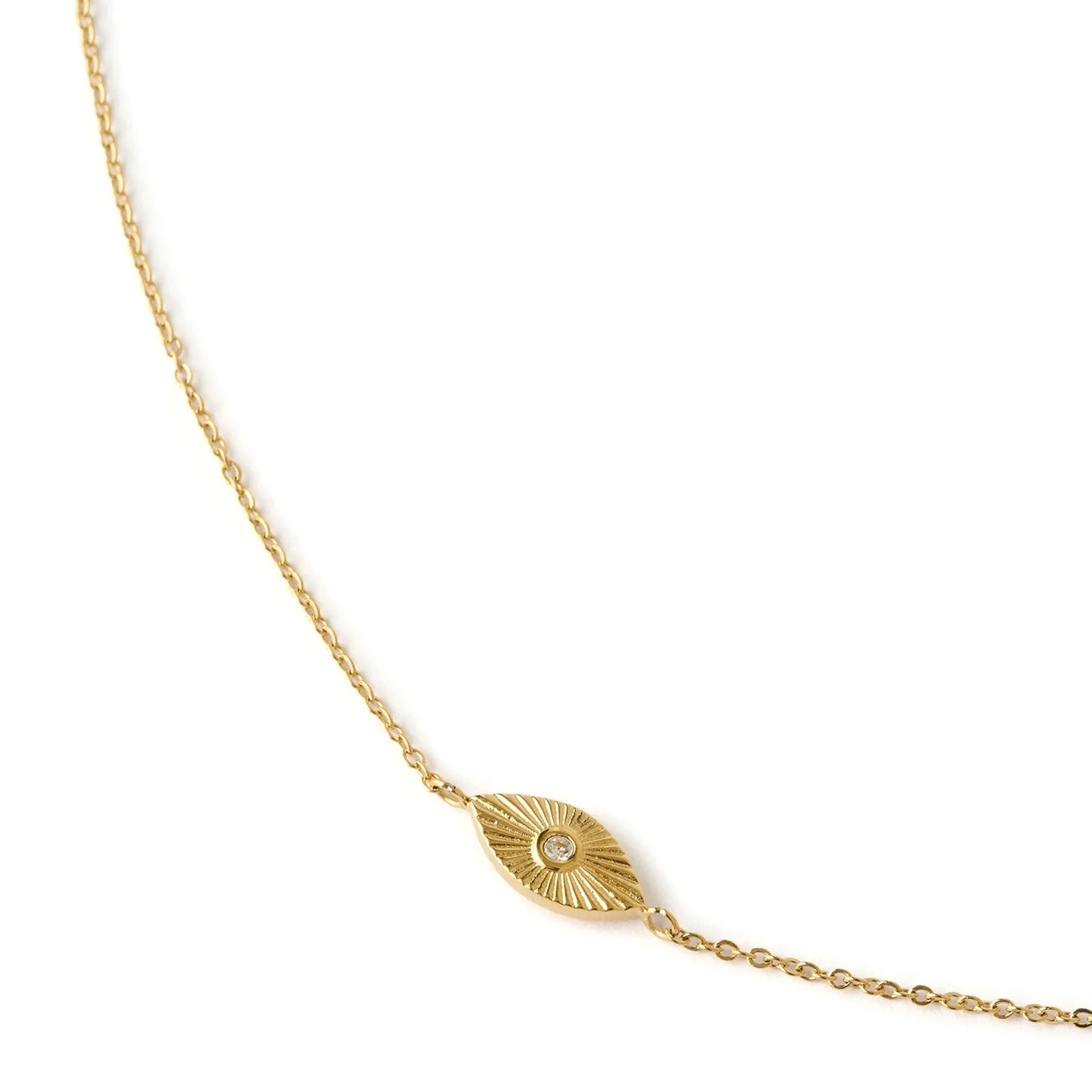 Evil Eye Gold Necklace sold by Arms Of Eve product image thumbnail 4