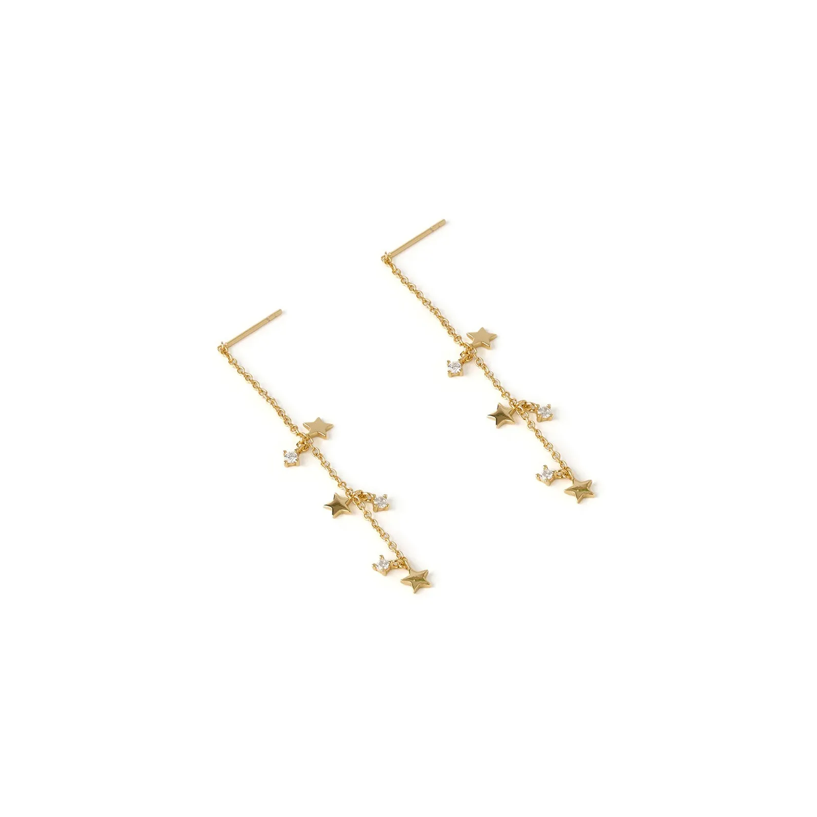 Orion Threader Gold Earrings sold by Arms Of Eve product image thumbnail 5