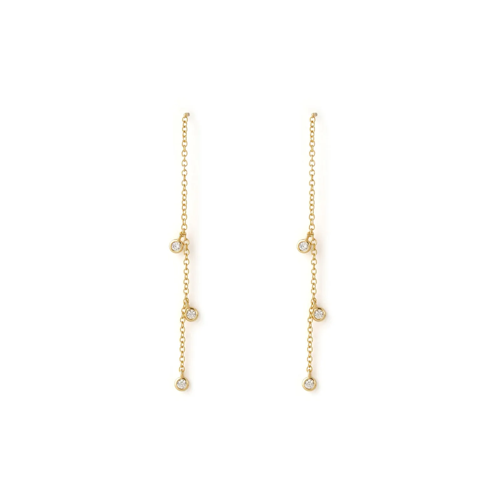 Comet Threader Gold Earrings sold by Arms Of Eve