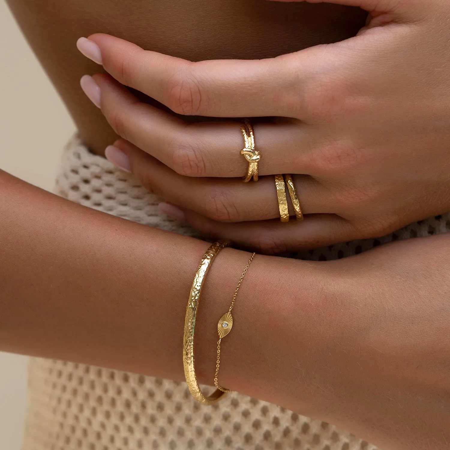 Evil Eye Gold Bracelet sold by Arms Of Eve product image thumbnail 2