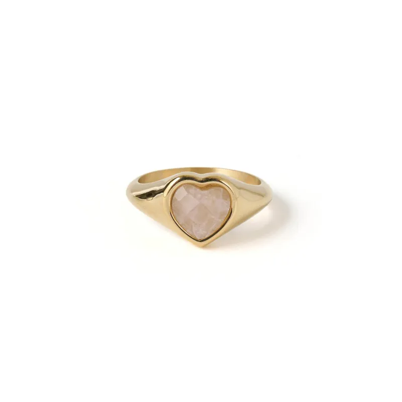 Romance Gold Ring - Rose Quartz sold by Arms Of Eve