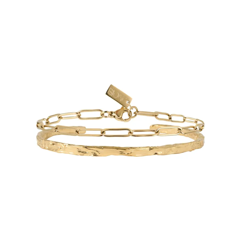 Salvador Bracelet Stack - Gold sold by Arms Of Eve