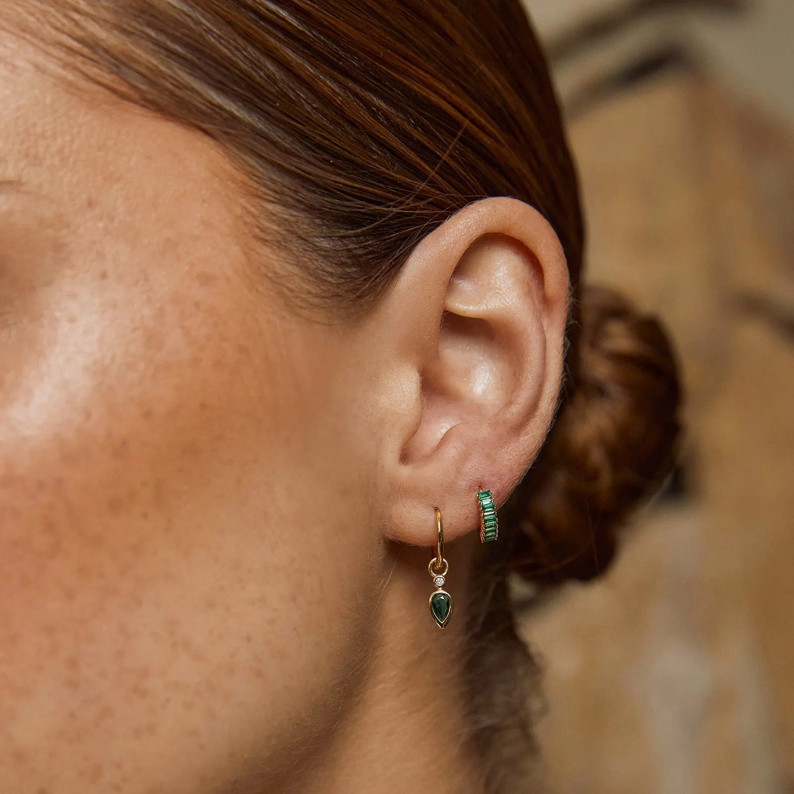 Kailey Earring Stack - Emerald sold by Arms Of Eve product image thumbnail 2