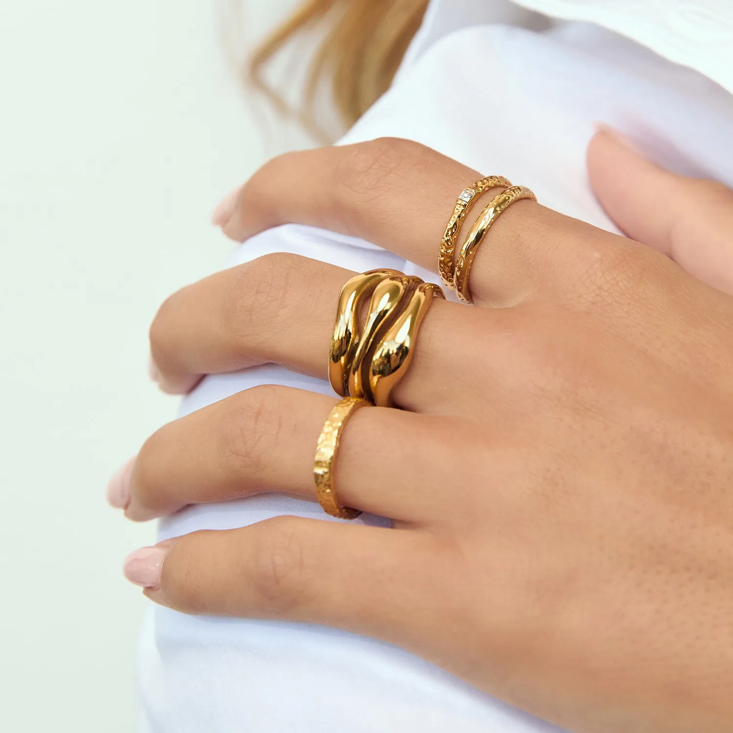 Isabel Gold Ring sold by Arms Of Eve product image thumbnail 2