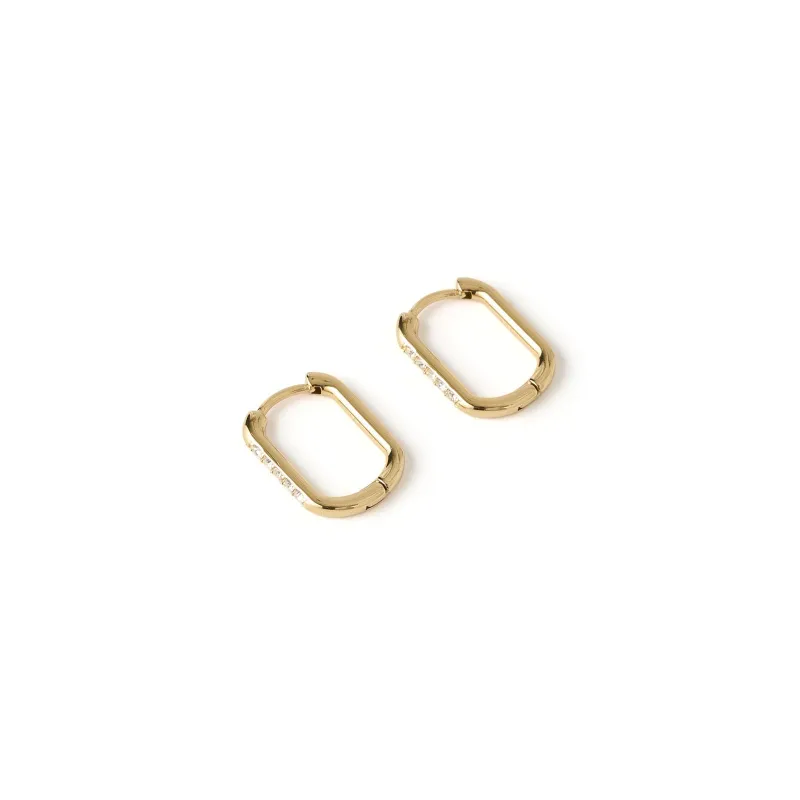 Diana Gold Huggie Earrings sold by Arms Of Eve