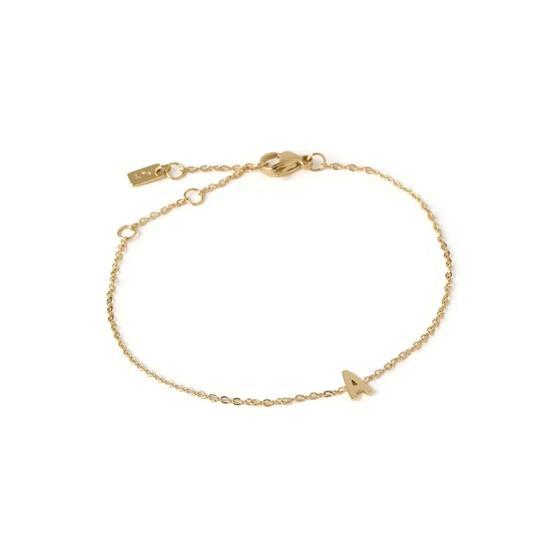 Mini Initial Gold Bracelet sold by Arms Of Eve