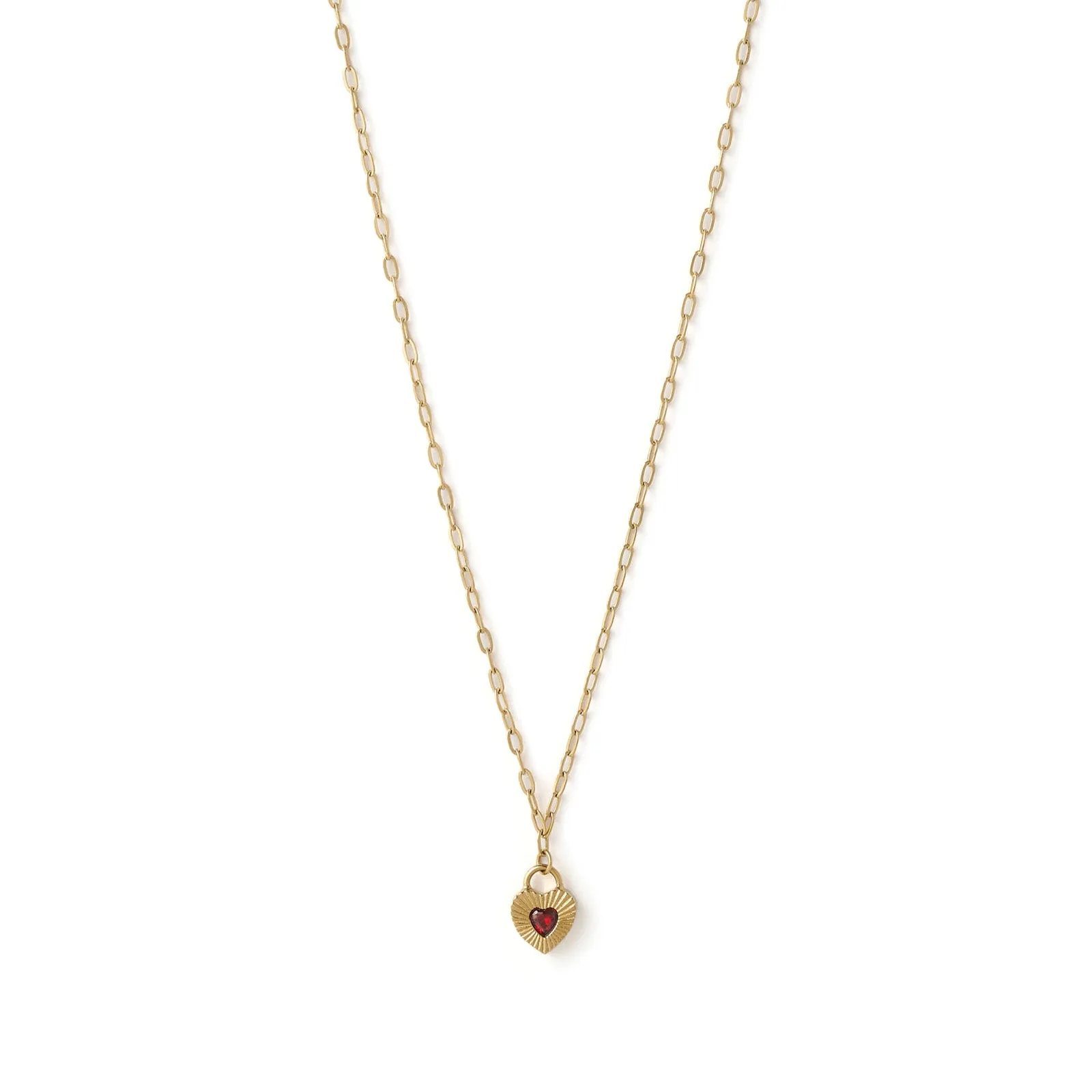 Ruby Heart Necklace - Red sold by Arms Of Eve