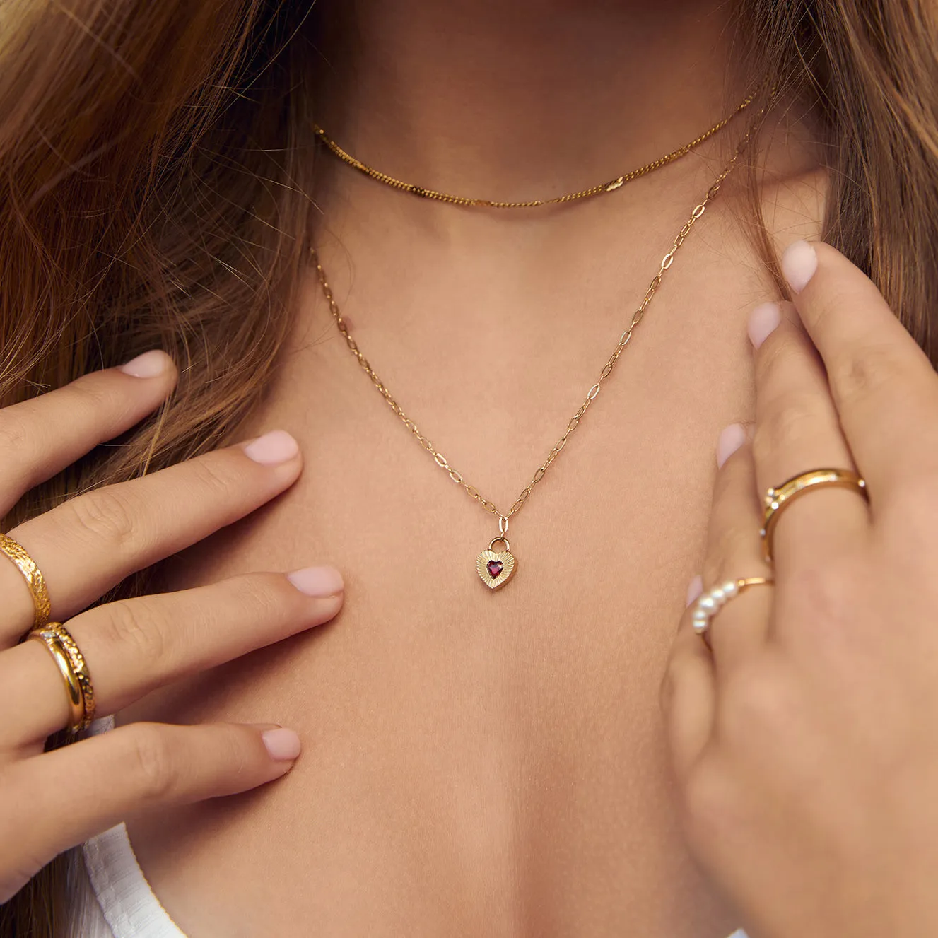 Ruby Heart Necklace - Red sold by Arms Of Eve product image thumbnail 2