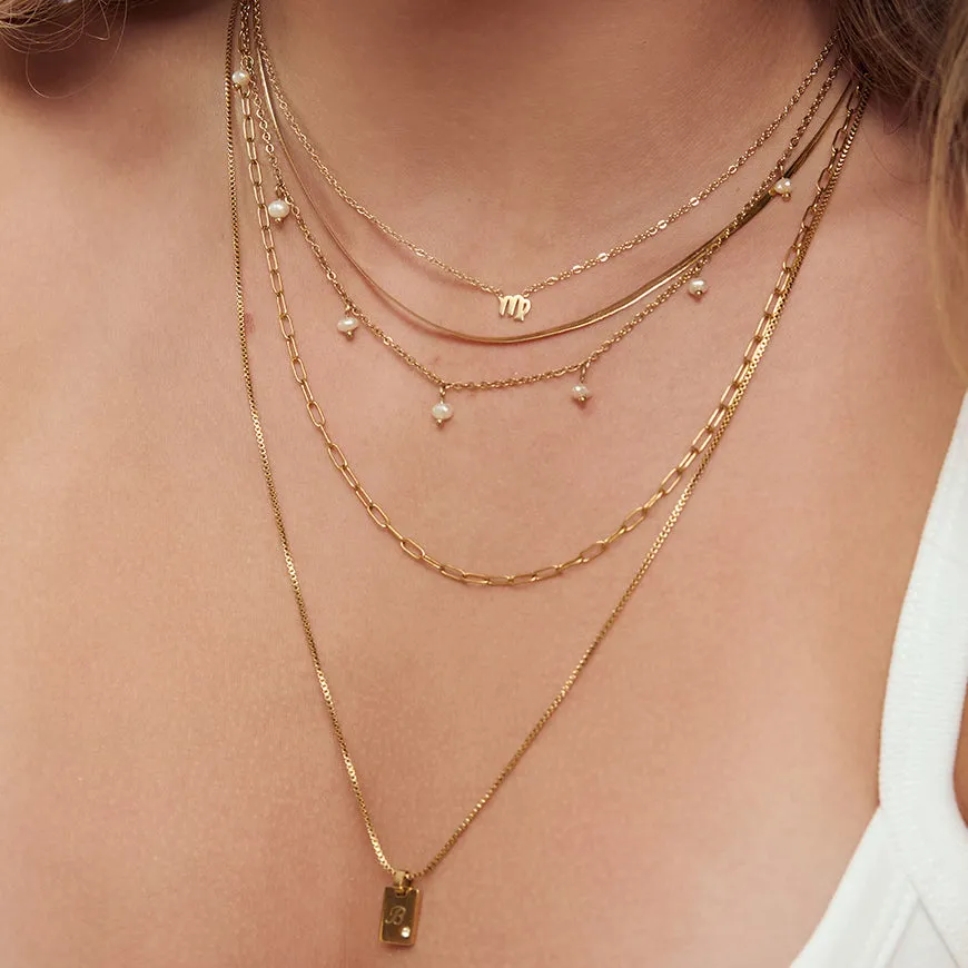 Mini Zodiac Gold Necklace sold by Arms Of Eve product image thumbnail 4