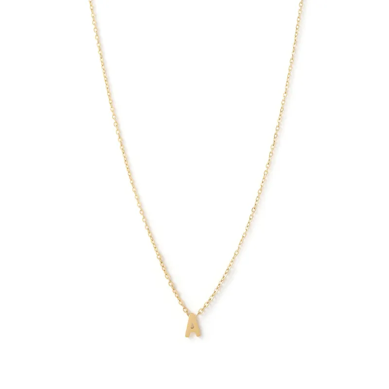 Mini Initial Gold Necklace sold by Arms Of Eve