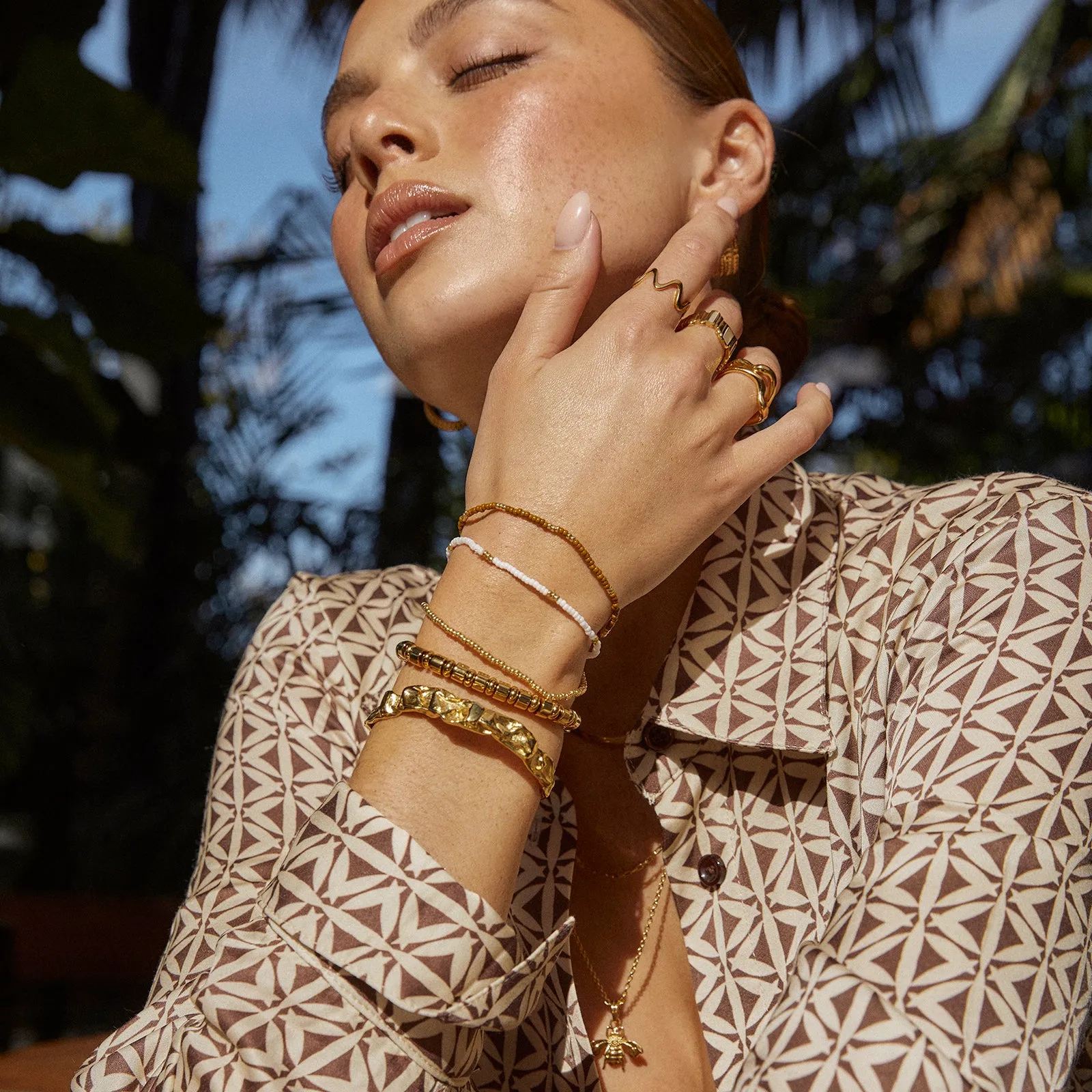 Sunny Bracelet Set - Khaki sold by Arms Of Eve product image thumbnail 4