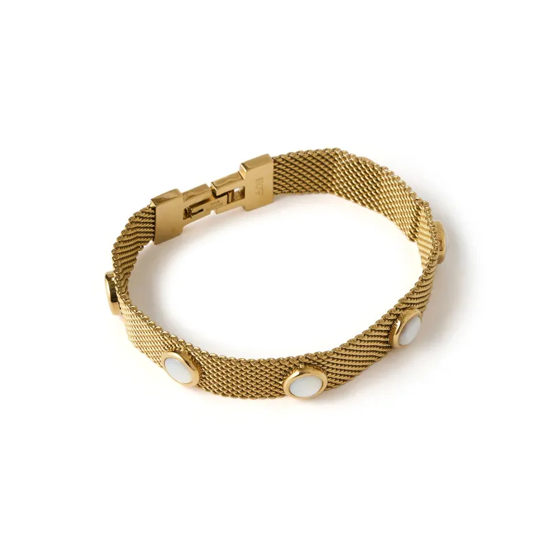 Peyton Mother Of Pearl Bracelet made by Arms Of Eve