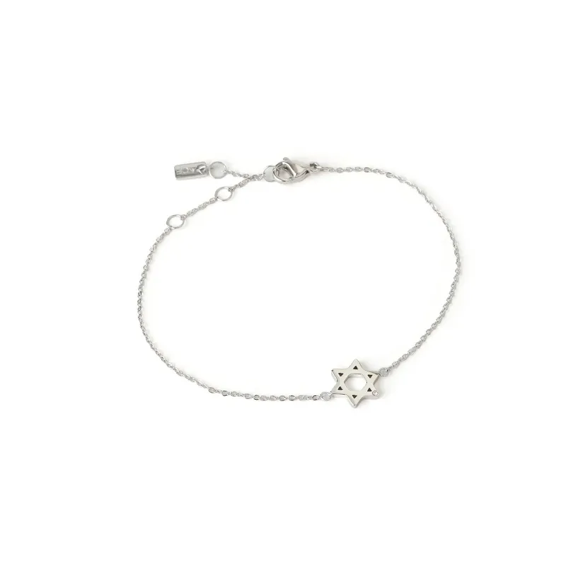 Star Of David Charm Silver Bracelet sold by Arms Of Eve