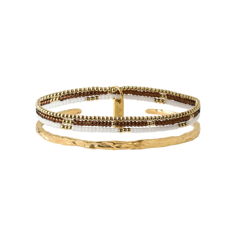 Sunshine Bracelet Stack - Coffee sold by Arms Of Eve