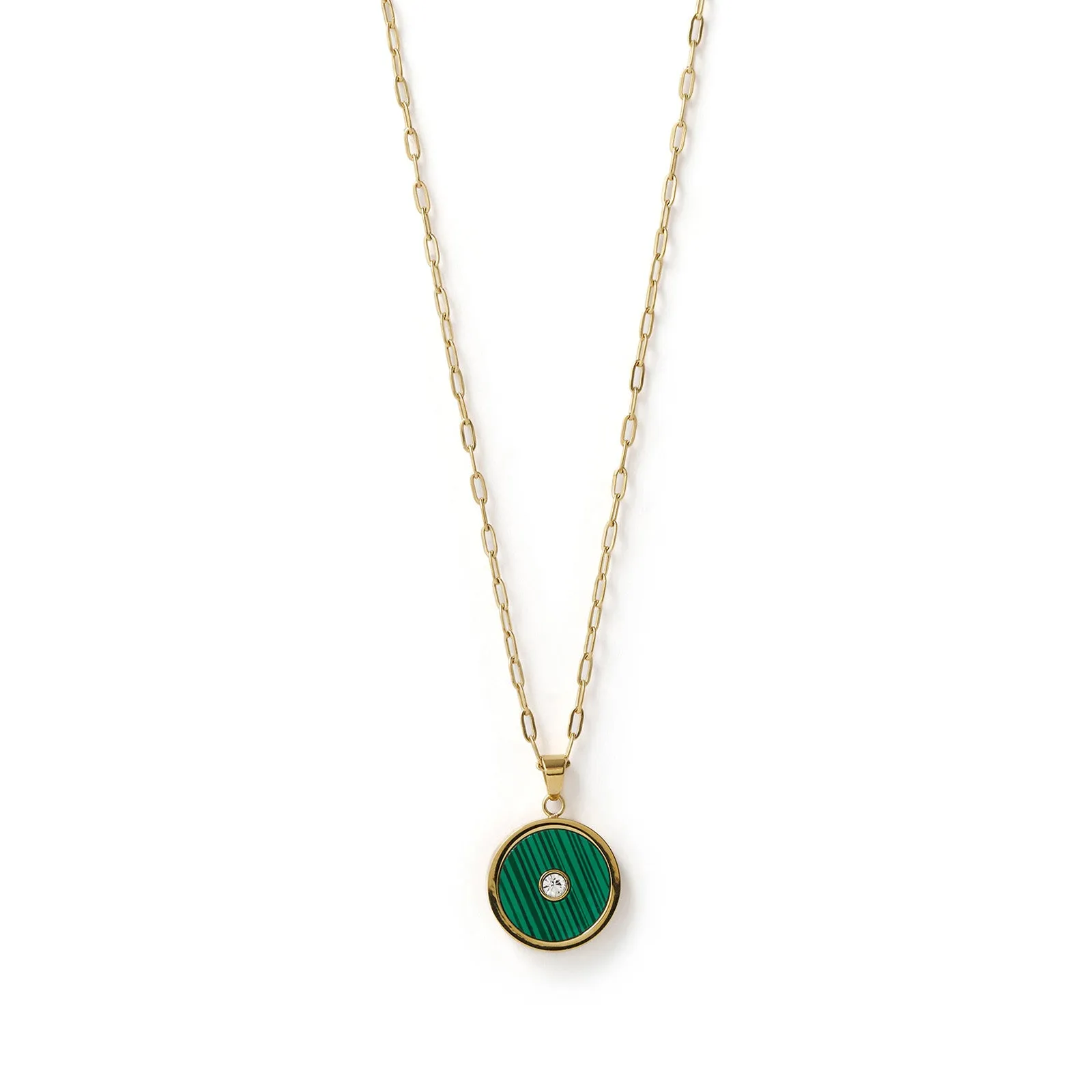 Koda Gold Necklace - Malachite sold by Arms Of Eve