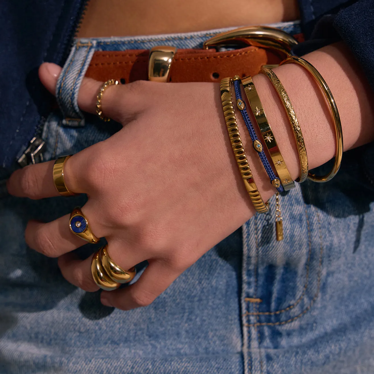 Cole Gold Cuff sold by Arms Of Eve product image thumbnail 3