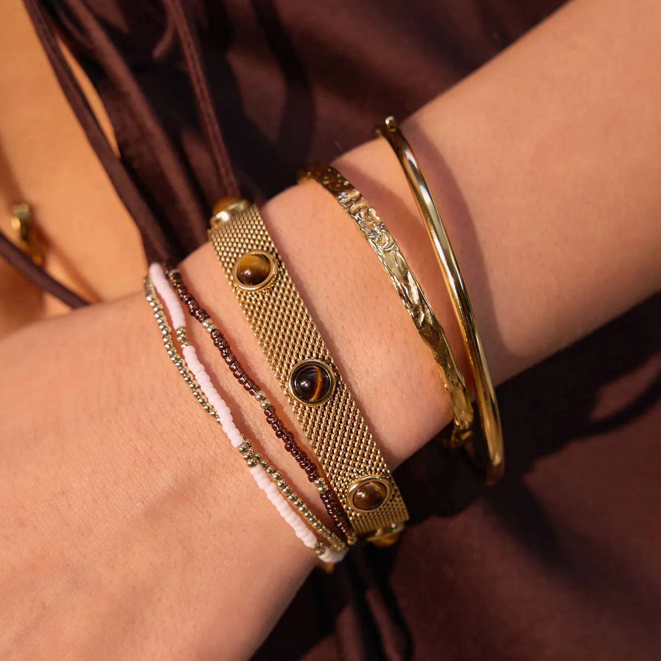 Cole Gold Cuff sold by Arms Of Eve product image thumbnail 4