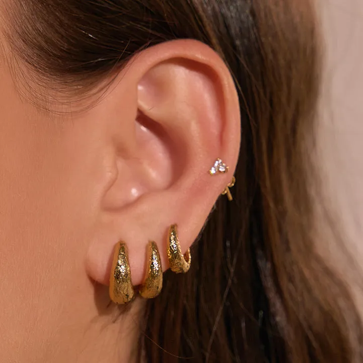 Jax Gold Earrings sold by Arms Of Eve product image thumbnail 3