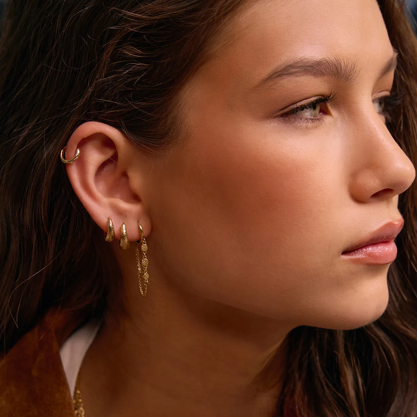 Jax Gold Earrings sold by Arms Of Eve product image thumbnail 2