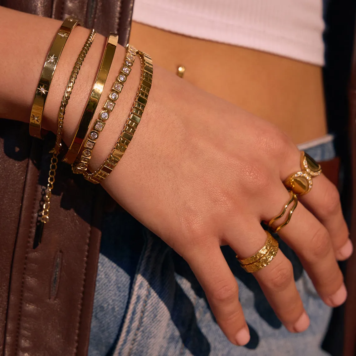 Dominique Bracelet - Gold sold by Arms Of Eve product image thumbnail 2