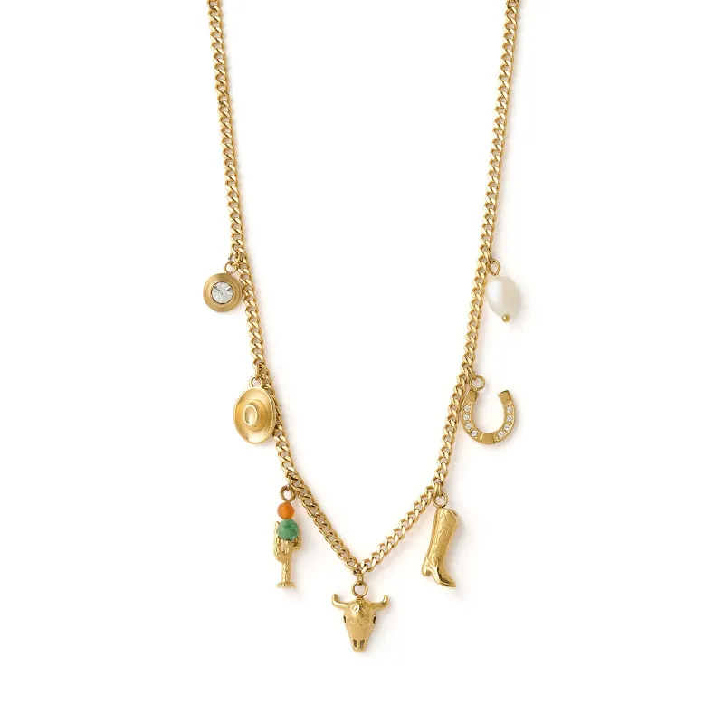 Rodeo Gold Charm Necklace sold by Arms Of Eve