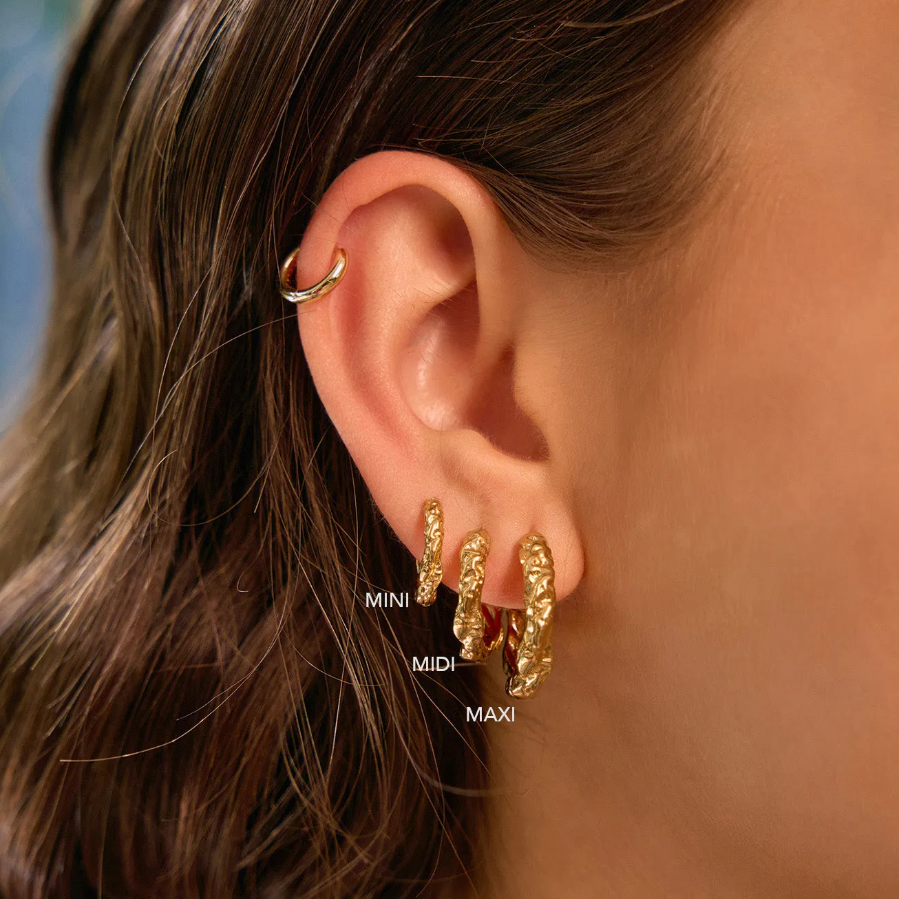 Triple Kira Earring Stack sold by Arms Of Eve product image thumbnail 3