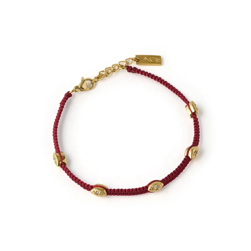 Third Eye Bracelet - Burgundy sold by Arms Of Eve