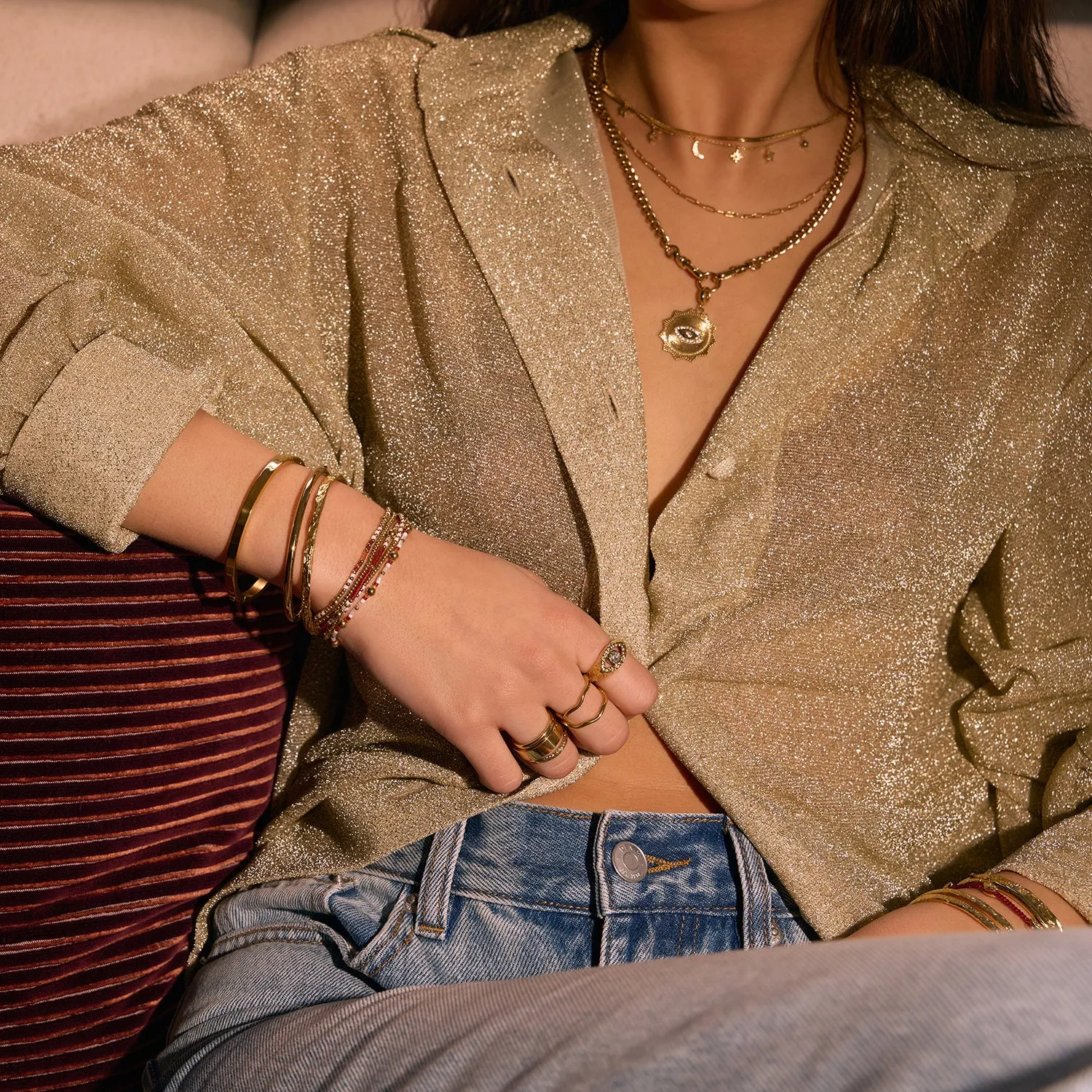 Nellie Bracelet - Burgundy sold by Arms Of Eve product image thumbnail 3