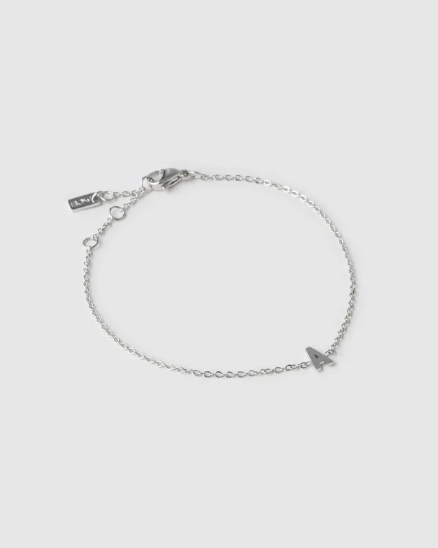 Mini Initial Silver Bracelet made by Arms Of Eve