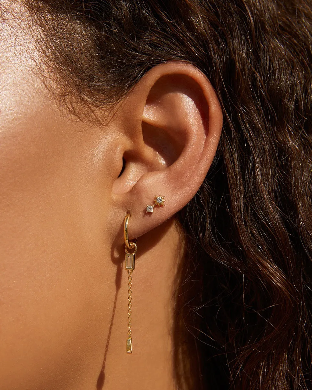 Bonnie Gold Single Stud Earrings sold by Arms Of Eve product image thumbnail 3