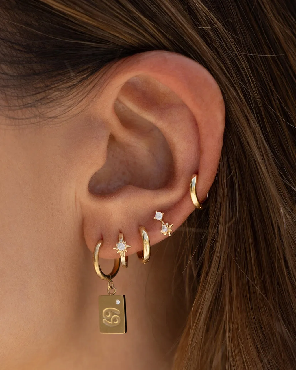 Bonnie Gold Single Stud Earrings sold by Arms Of Eve product image thumbnail 2