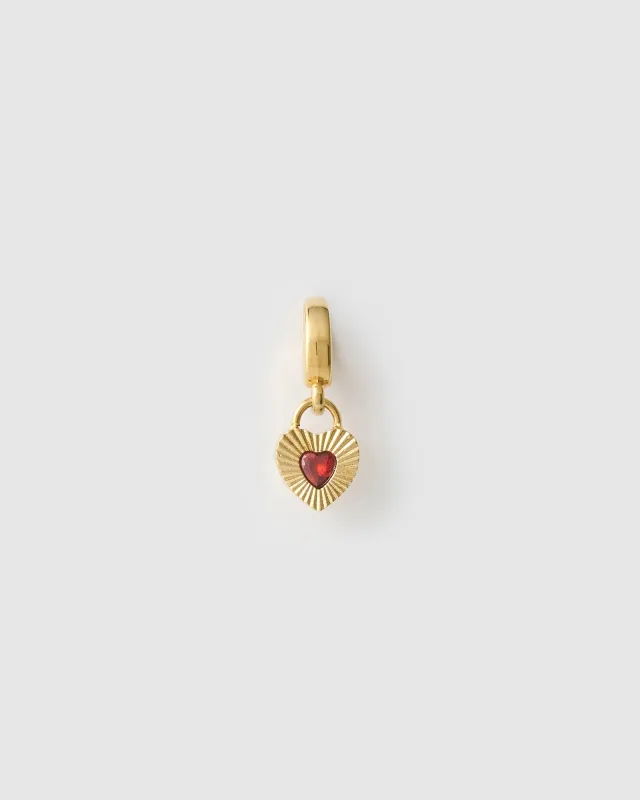 Ruby Heart Charm made by Arms Of Eve