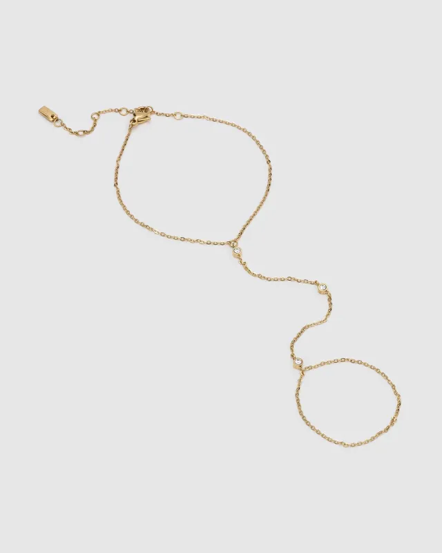 Zoe Zircon Hand Chain made by Arms Of Eve
