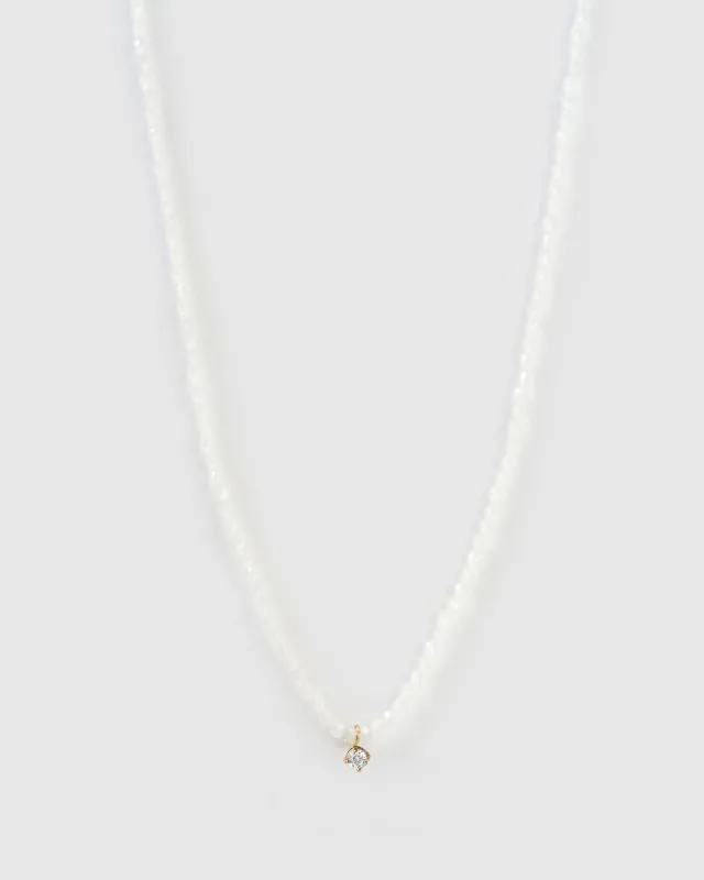 Taylor Necklace - White sold by Arms Of Eve