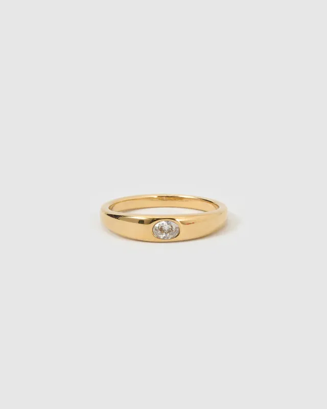 Aria Gold Ring - Stone sold by Arms Of Eve