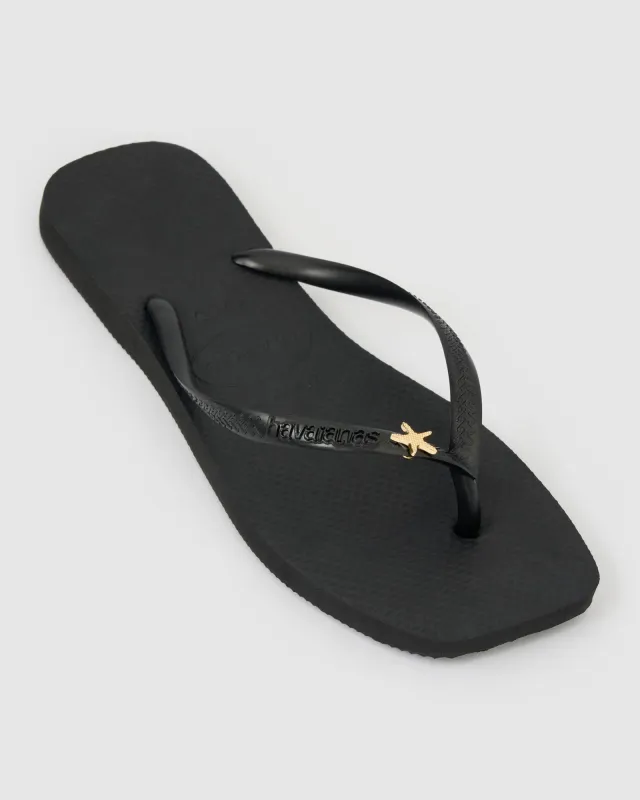 Havaianas Square Toe Starfish - Black sold by Arms Of Eve