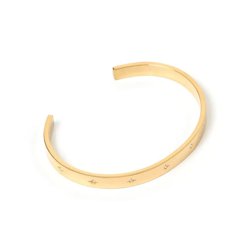 Gemma Gold Cuff Bracelet sold by Arms Of Eve