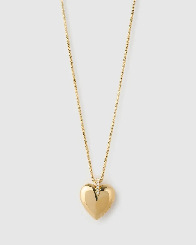 Daliah Heart Necklace - Gold sold by Arms Of Eve