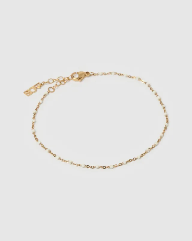 Peggy Anklet - Vanilla sold by Arms Of Eve