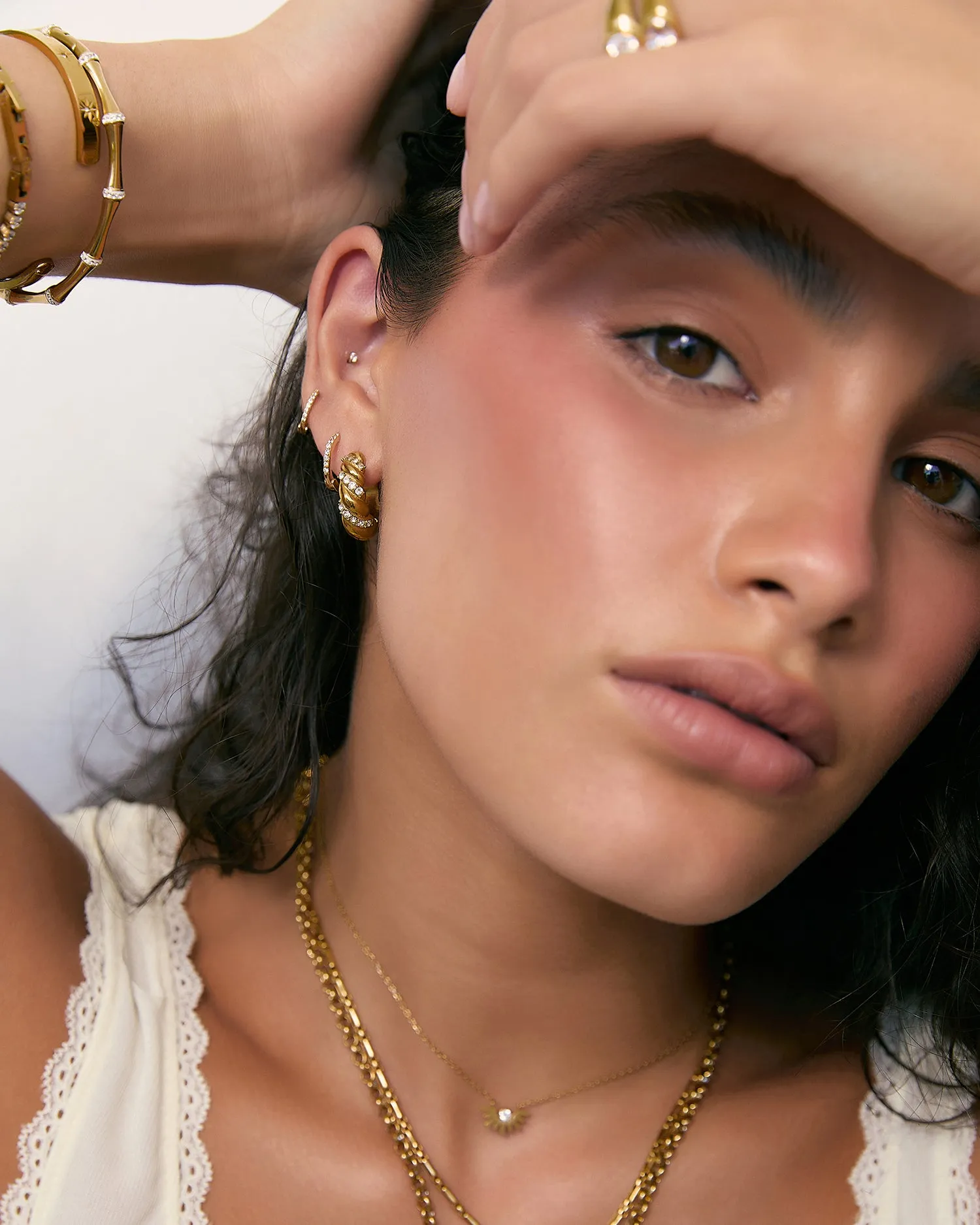 Cici Gold Earrings sold by Arms Of Eve product image thumbnail 3